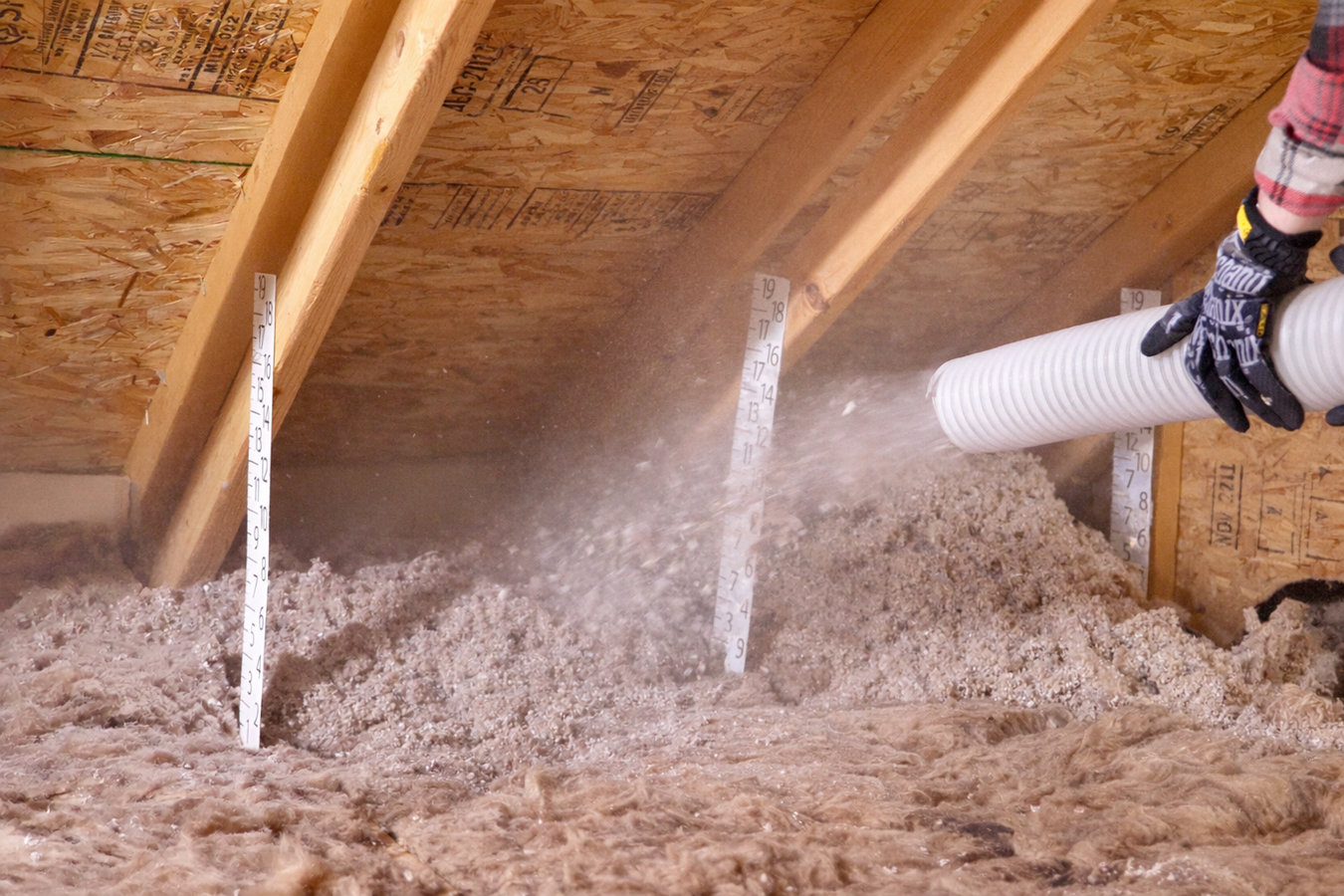 Blown-in insulation
